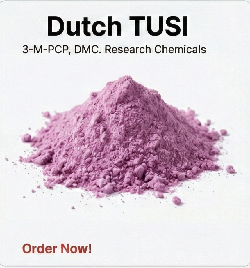 Dutch TUSI analytical reference blend powder (DMC and 3-M-PCP) for laboratory testing.